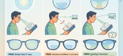 Selecting the right glasses: Bifocal, Progressive or Single-Vision reading glasses