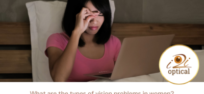 What are the types of vision problems in women?